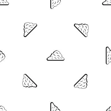 One cloud pattern seamless black Stock Illustration