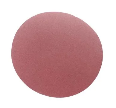 One coarse sandpaper disk isolated on white, top view 库存照片