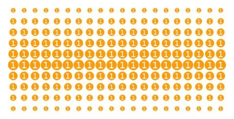 One Coin Shape Halftone Grid 스톡 일러스트