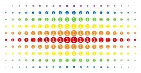 One Coin Spectrum Halftone Pattern イラスト素材