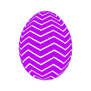 One color Easter egg with texture. Rendering an image. Stock Illustration