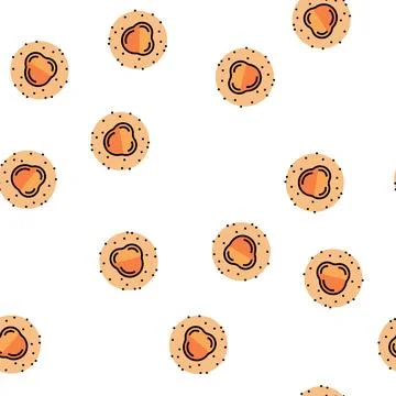 One color mole vector seamless pattern Stock Illustration