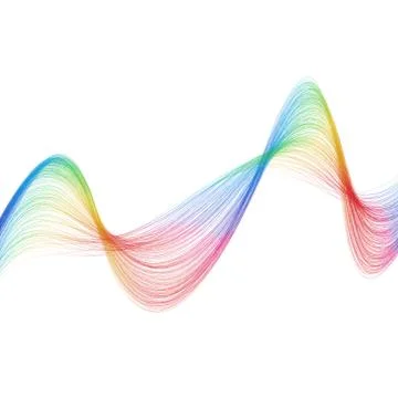One colorful abstract line Stock Illustration