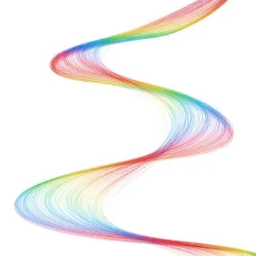 One colorful abstract line Stock Illustration
