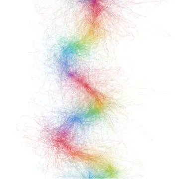 One colorful abstract line Stock Illustration