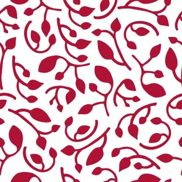 One Colour Leaves Pattern 库存插图