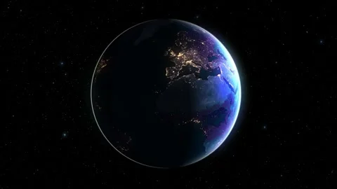 One complete rotation of the earth on its axis Stock-Footage 253599494