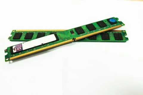 One of the computer hardware to store temporary memory is RAM Stock Photos