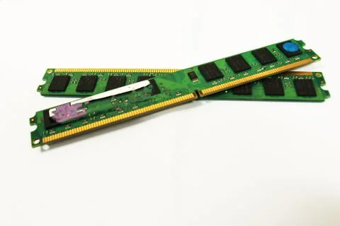 One of the computer hardware to store temporary memory is RAM Stock Photos