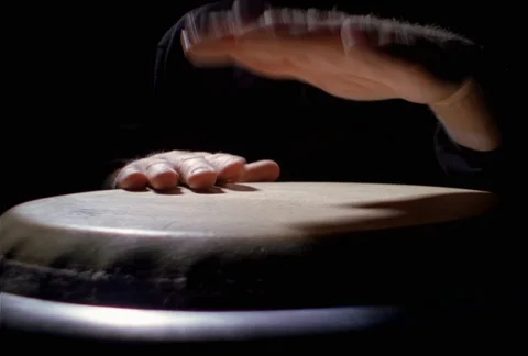 One conga drum being played Stock Footage 86885480