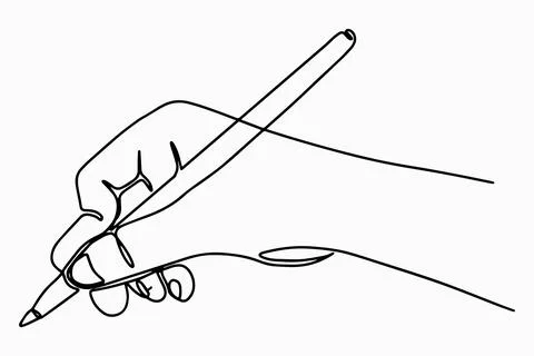One continuous freehand drawing line. Continuous line drawing. Sample Illustrazione stock