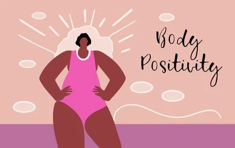 One continuous line of body positivity Stock Illustration