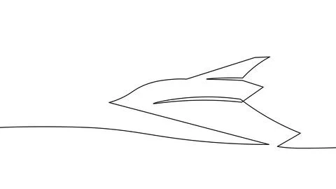 One continuous line combat drone low poly concept. Unmanned military aerial Stock-Illustration