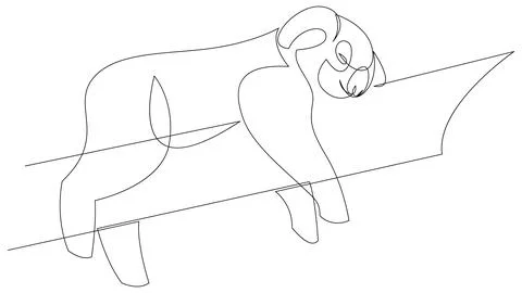 One continuous line drawing of adorable koala on a tree for national zoo lo.. Stock Illustration