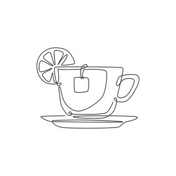 One continuous line drawing cheerful food truck for festival logo emblem Illustrazione stock