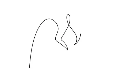 One continuous line drawing of cute fox business logo icon. Multinational compan Stock Footage 143528627