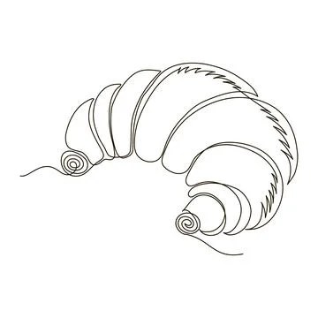One Continuous Line Drawing. Fast Food Doodle. Modern Minimalistic Style. Swe Stock Illustration