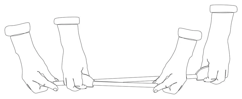 One continuous line of Ruler tape. Thin Line Illustration vector concept. C.. Stock Illustration