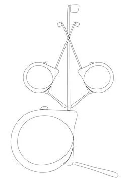One continuous line of Ruler tape. Thin Line Illustration vector concept. C.. Stock Illustration