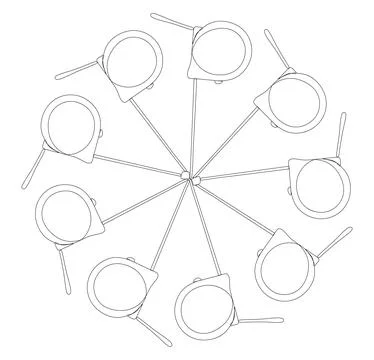 One continuous line of Ruler tape. Thin Line Illustration vector concept. C.. Stock Illustration