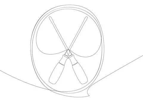 One continuous line of speech bubble with Screwdriver. Thin Line Illustrati.. Stock Illustration