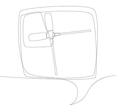 One continuous line of speech bubble with Screwdriver. Thin Line Illustrati.. Stock Illustration