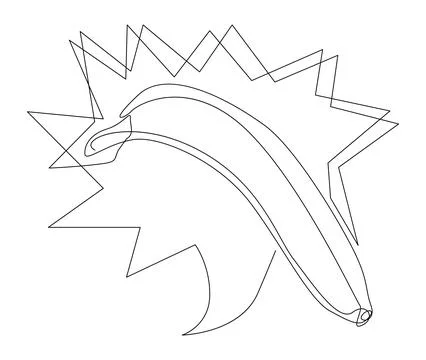 One continuous line of speech bubble with Banana. Thin Line Illustration ve.. Stock Illustration