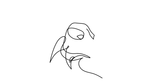 One continuous single drawing line art doodle animal, pet, dog, dog boxer, doggy 스톡 동영상 146714983