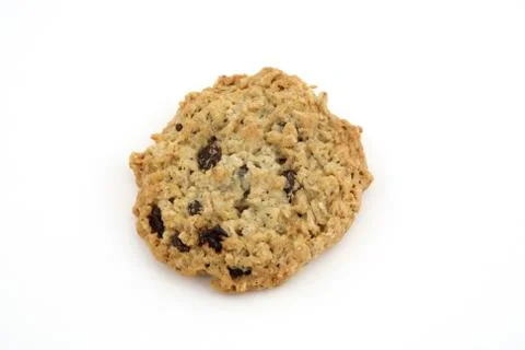 One cookie on white background Foto stock