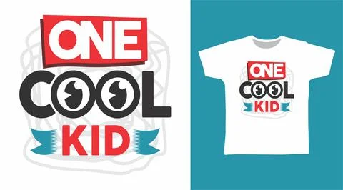 One cool kid typography design ready for print on tee Stock-Illustration