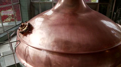 One Copper Brew Kettle And Stack Stock-Footage 43783044
