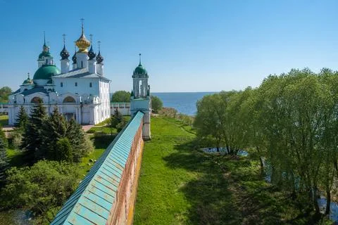 One of the corners in the Spaso-Yakovlevsky monastery in the city of Rostov, Stock Photos