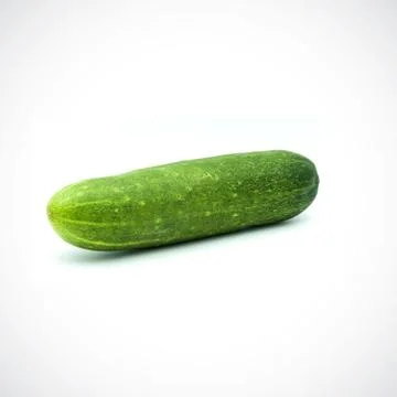 One cucumber on a white background Stock Photos