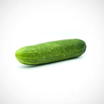 One cucumber on a white background Stock Photos