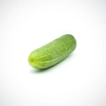 One cucumber on a white background Stock Photos