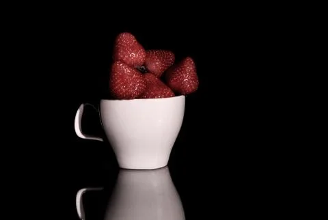 One cup of strawberry Stock Photos