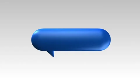 One Cylinder Speech bubble text bar, 3D balloon style Stock Footage