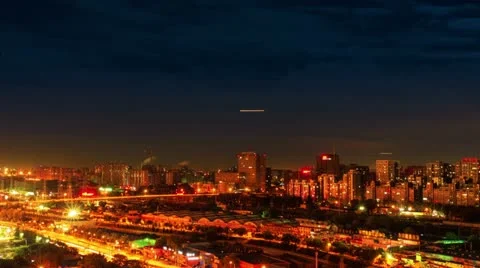 One day. Beijing. 24h timelapse Video stock 12173376