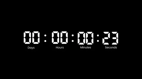 One day countdown timer from 30 to 0 seconds animation Stock Footage 323448148