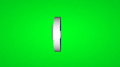 One day to go 3d button on green screen Stock Footage 329249198