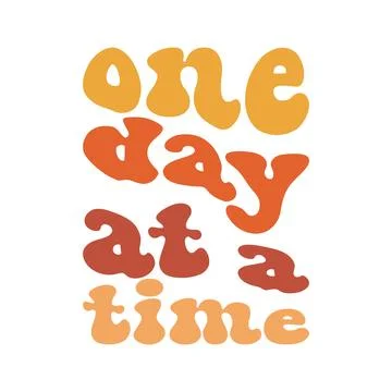 One day at a time Stock Illustration