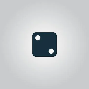 One dices - side with 2 Stock Illustration