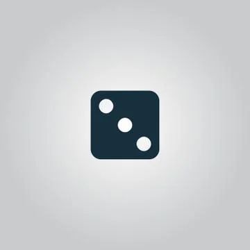 One dices - side with 3 Stock Illustration
