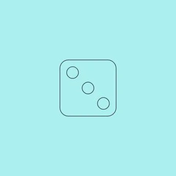 One dices - side with 3 Stock Illustration