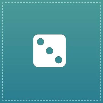 One dices - side with 3 Stock Illustration