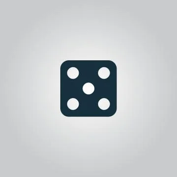 One dices - side with 5 Stock Illustration