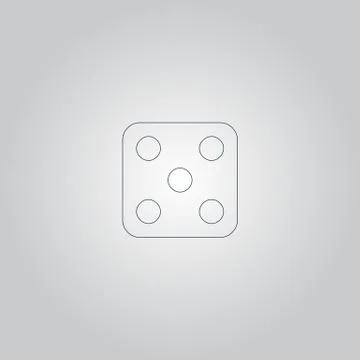 One dices - side with 5 Stock Illustration