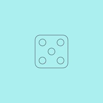 One dices - side with 5 Stock Illustration