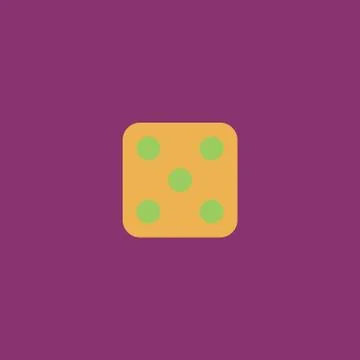 One dices - side with 5 Stock Illustration