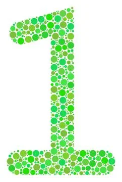 One Digit Collage of Dots 스톡 일러스트